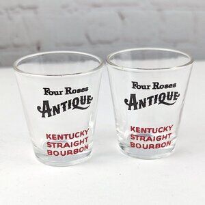 Set of 2 Four Roses Antique Bourbon Shot Glasses